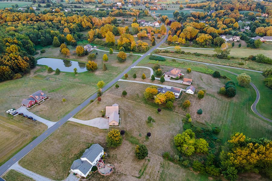 Ohio - Aerial View of Rural Ohio Countryside